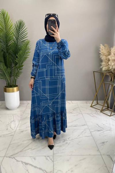 Asiye Elbise İndigo