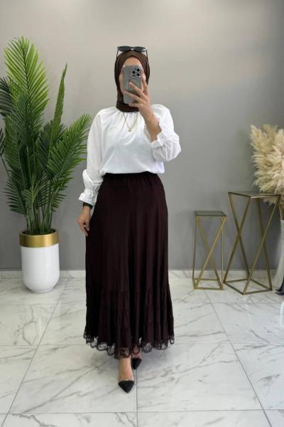 Dantelli Takım Kahve