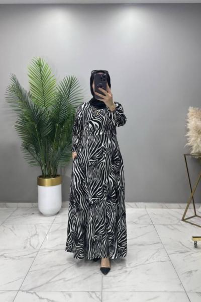 Dila Kruvaze Elbise Siyah