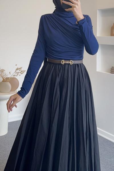 Drapeli Buluz - Lacivert