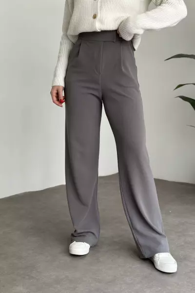 Lavin Gri Palazzo Pantolon