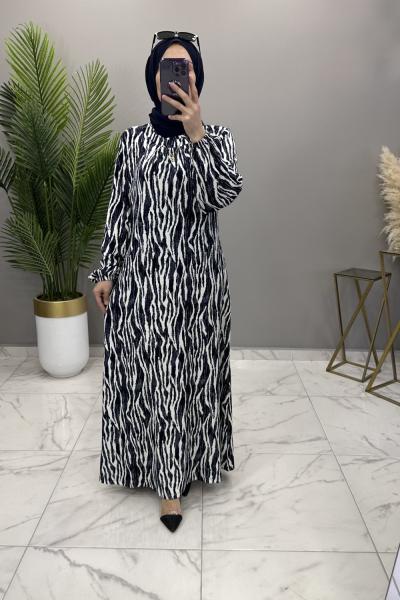 Ülkü Elbise Lacivert