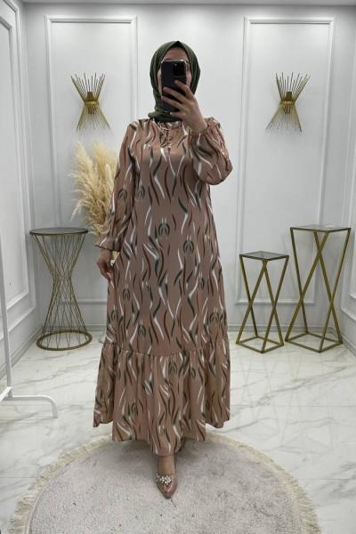 Yüsra  Elbise -Vizon