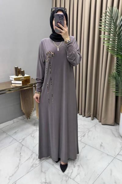 Ahunaz Elbise Gri Gri