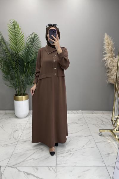Arya Elbise Kahve  Kahverengi