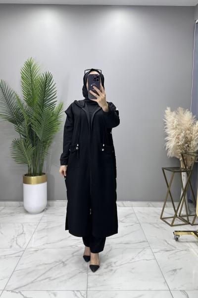 Asya Yelek Siyah Siyah