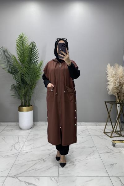 Asya Yelek Kahve Kahverengi