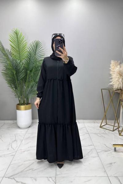 Azra Ferace Elbise Siyah Siyah