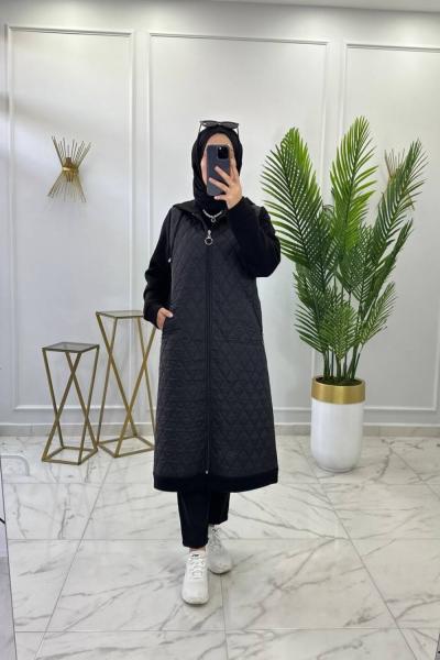 Defne Kapitone Mont Siyah  Siyah