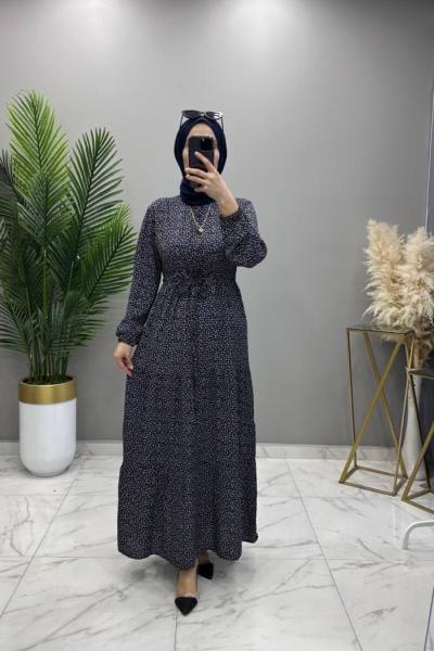 Erva Elbise Lacivert Lacivert