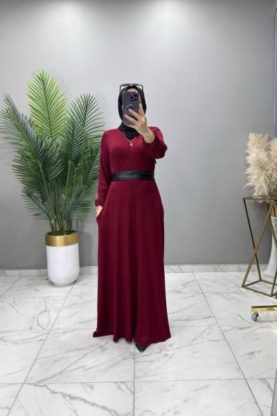 Ferda Elbise Bordo Bordo