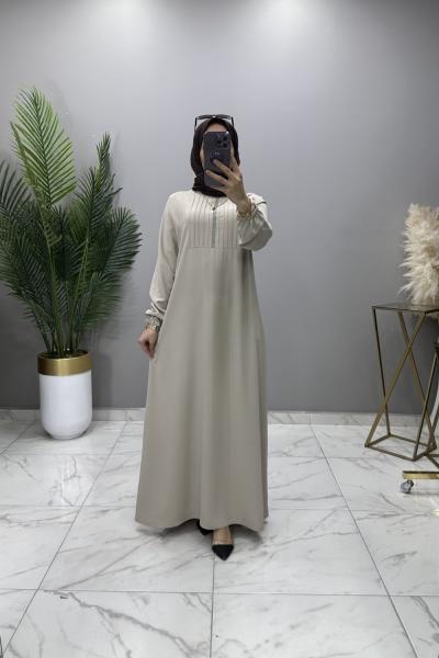 Gönül Elbise Krem Krem