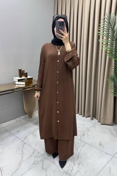 Gülcan Takım Kahve Kahverengi