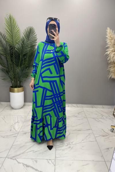 Hafsa Elbise Zümrüt  Zümrüt