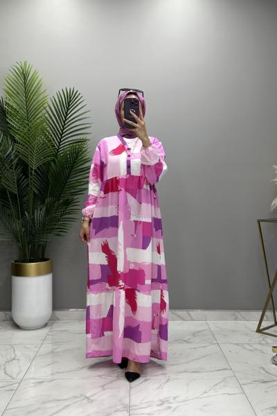 Hande Elbise Fuşya Fuşya