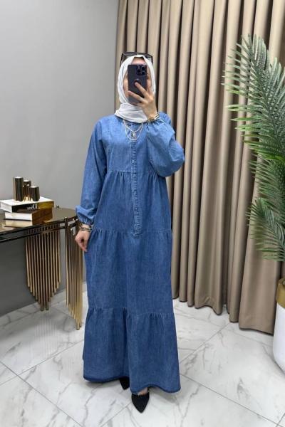 Hare Kot Elbise kot mavi