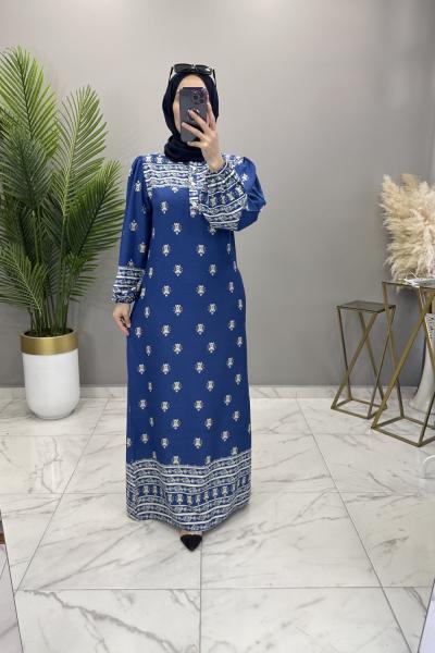 İclal Elbise İndigo Mavi İndigo