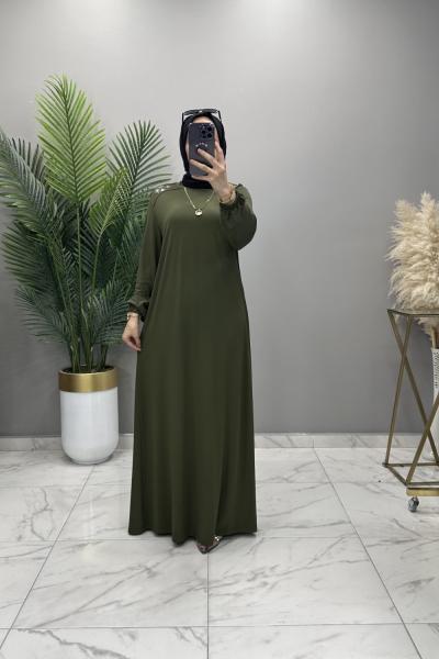 Menekşe Elbise Haki Haki