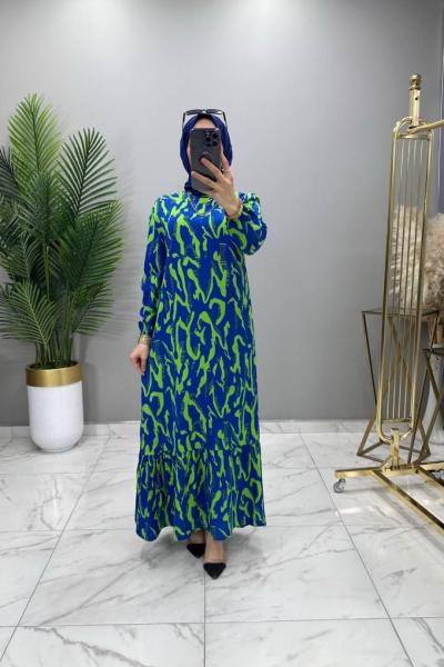 Necla Elbise İndigo İndigo