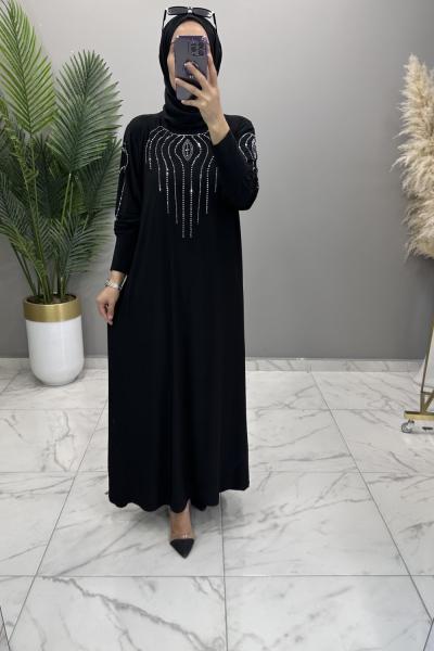 Nevanur Elbise Siyah  Siyah