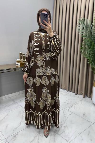 Nisan Elbise Kahve Kahverengi