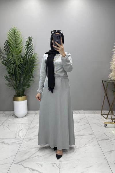 Nurdan Elbise Gri Gri