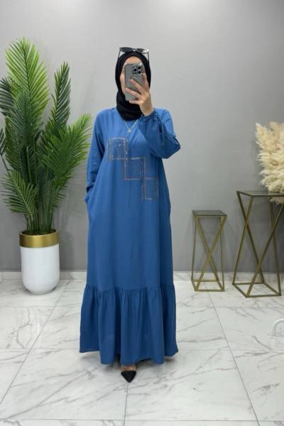 Rojda Elbise Mavi Mavi