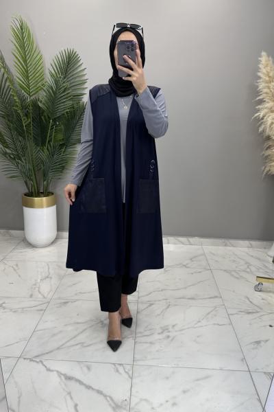 Sevilay Yelek Lacivert  Lacivert