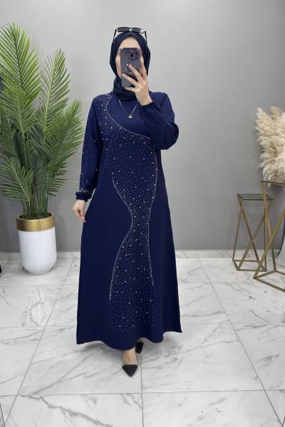 Şükran Elbise Lacivert Lacivert