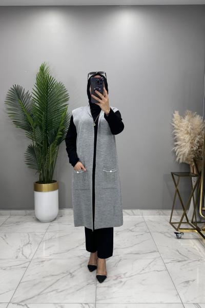 Zincir Yelek Gri Gri