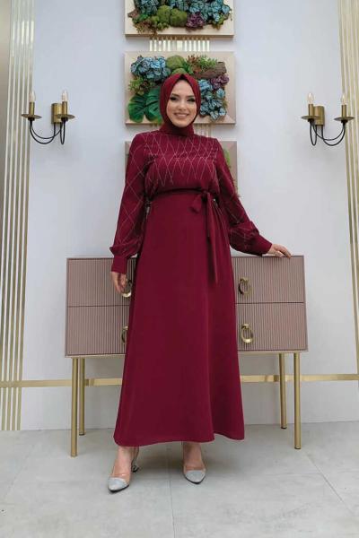 Zarafet Elbise-Bordo